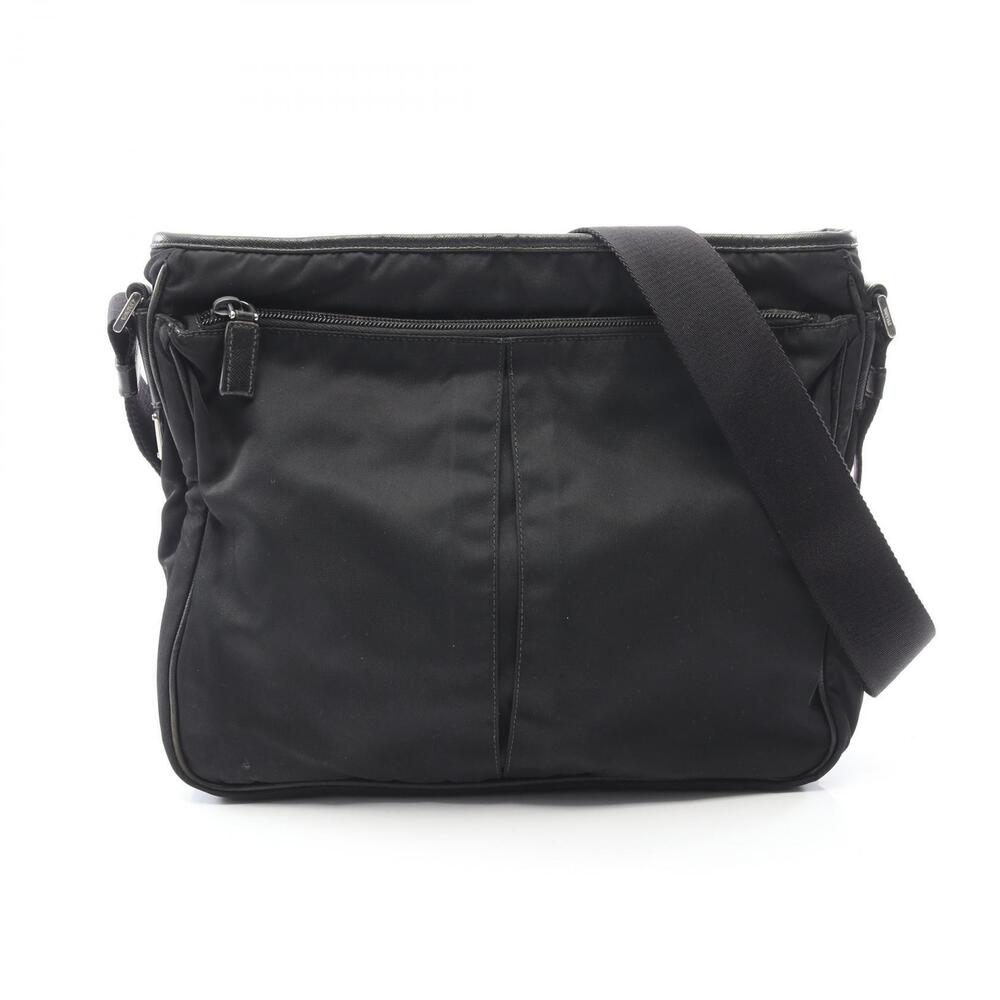 Prada Shoulder Bag Saffiano Leather Black